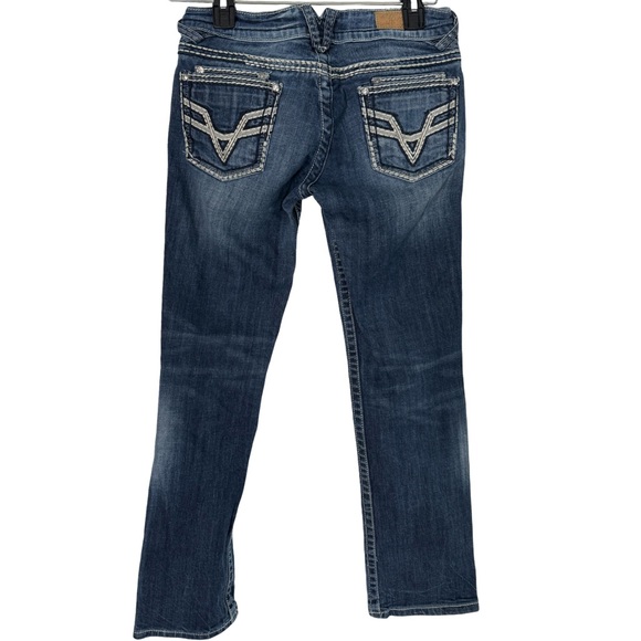 Embroidered Low Rise Vigoss Bootcut Jeans – Size 8 - Picture 2 of 6